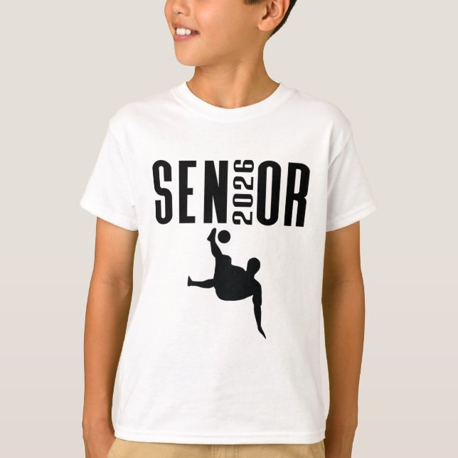 Senior 2026 Soccer Silhouette Design Cl Of 26  T-Shirt (Vorderseite)