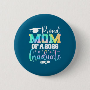 Senior 2026 stolze Mutter-Klasse Grafik Kunst Button