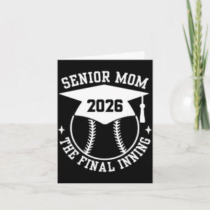 Senior 2026 stolze Softball-Mutter das letzte Inni Karte
