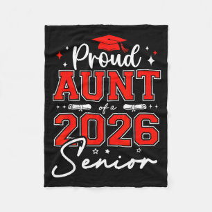 Senior 2026 stolze Tante eines Senior-Absolventen Fleecedecke