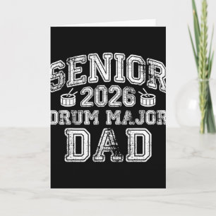 Senior 2026 Tambourmajor Vater Band Musik Abschlus Karte