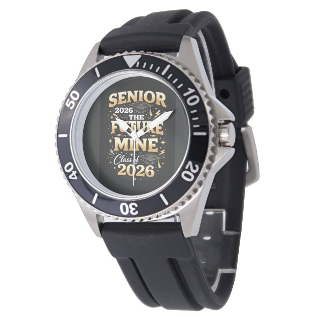 Senior 2026 – The Future is Mine Armbanduhr (Schrägansicht)