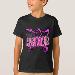 Senior 2027 Abschlussklasse 2027 Coquette Mädchen T-Shirt