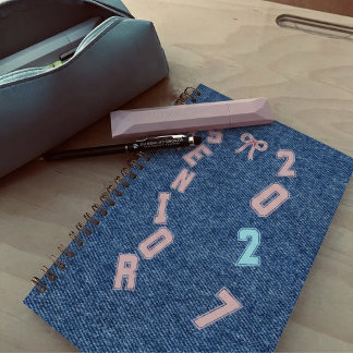 Senior 2027 Denim-Patch-Spiral-Notizbuch für die S Notizbuch