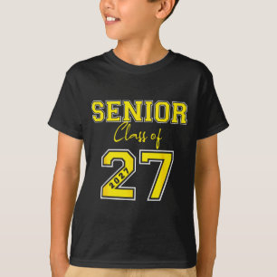 Senior 2027 Gold Jersey Klasse Grafik Kunst T-Shirt