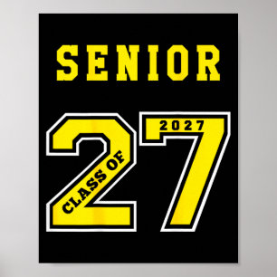 Senior 2027 (hinten) gold Abschlussklasse 27 Triko Poster