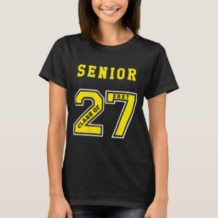 Senior 2027 (hinten) gold Abschlussklasse 27 Triko T-Shirt