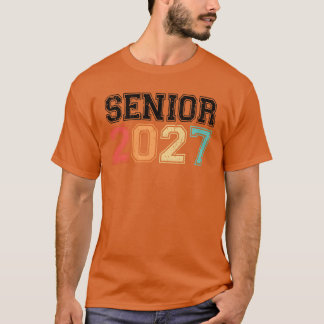 Senior 2027 Retro Vintage Junge T-Shirt