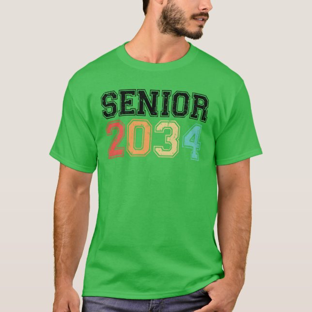 Senior 2034 Retro Vintage family T-Shirt (Vorderseite)