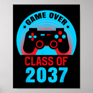 Senior 2037 Gaming Lustig Cl Von 2037 2037 Gamer Poster