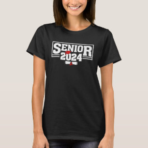 Senior 24 Class of 2024 Grad Abschluss High Schoo T-Shirt