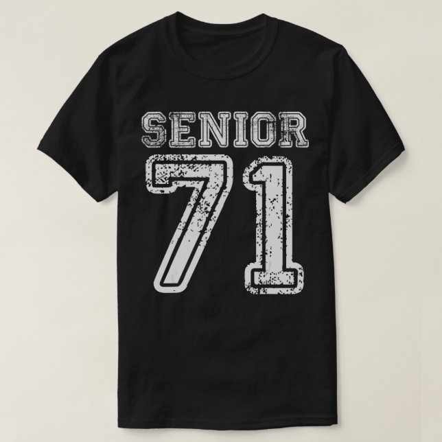 Senior 71 Class of 1971 Retro Uni High School T-Shirt (Design vorne)