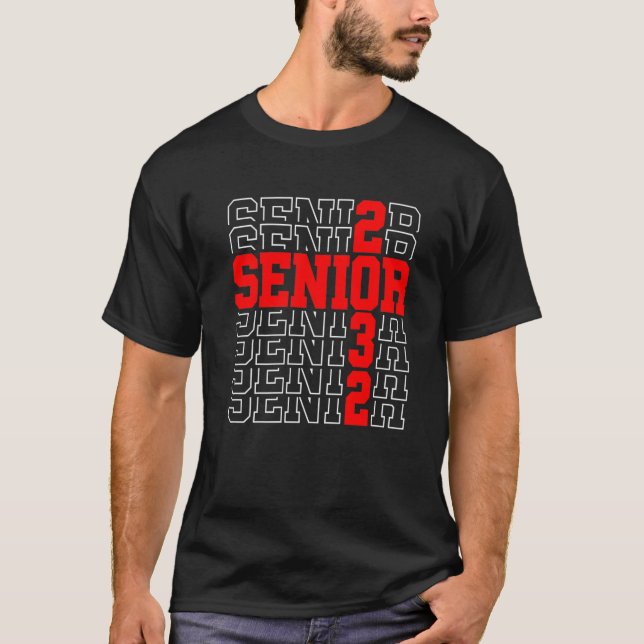 Senior Abschluss Boys Girls Class of 2032 Senior T-Shirt (Vorderseite)