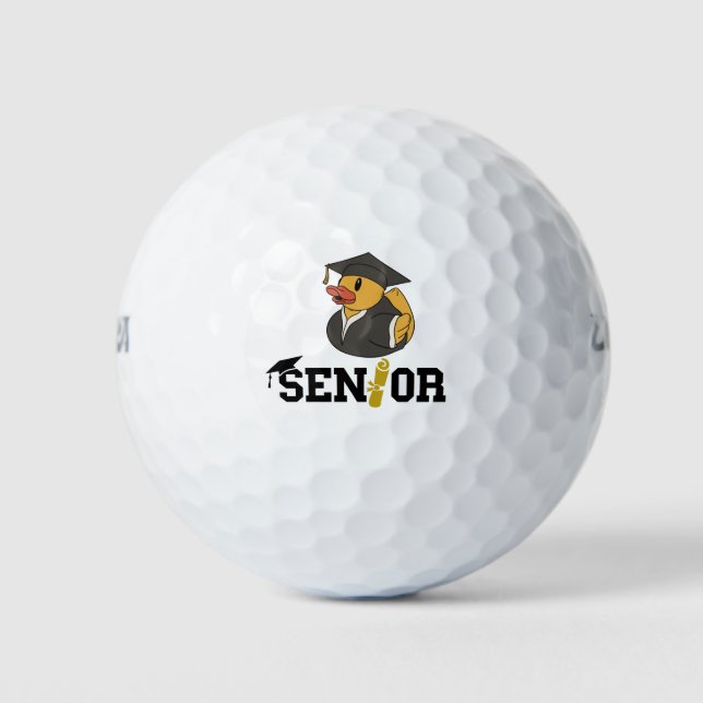 Senior Abschluss Glückwunsch an Golfer Golfball (Vorderseite)