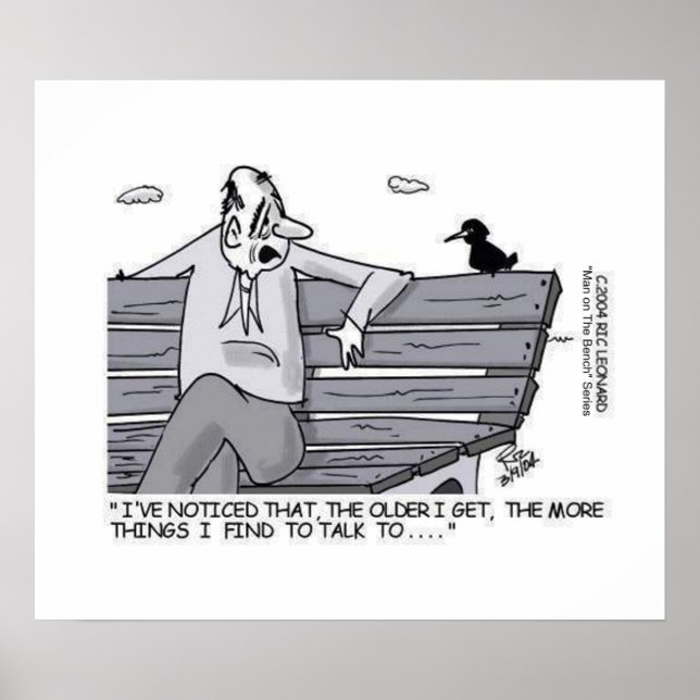 Senior am Park Bench Poster (Vorne)