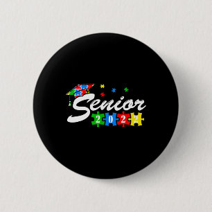 Senior Autismus Graduate 2022 for Autistic Teens G Button
