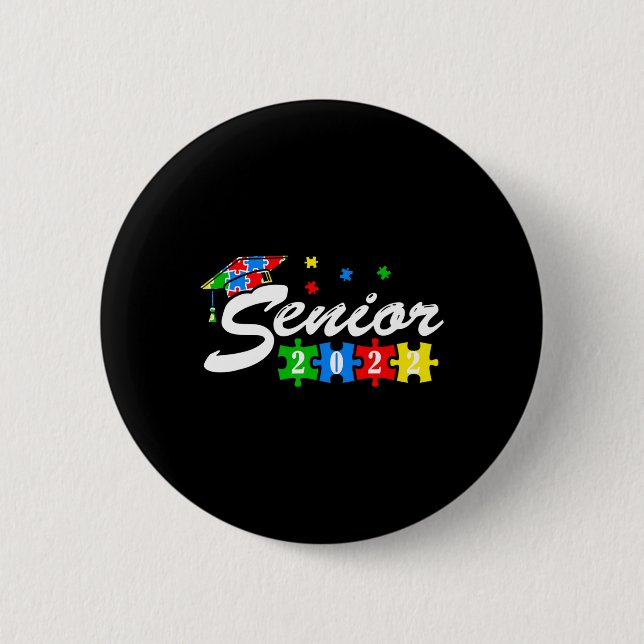 Senior Autismus Graduate 2022 for Autistic Teens G Button (Vorderseite)