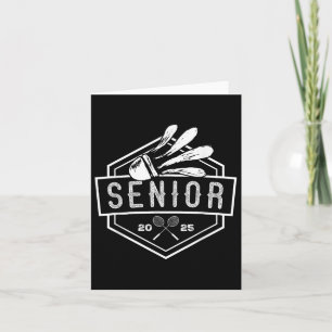 Senior Badminton Player Shuttle Cl of 2025 Graduat Karte