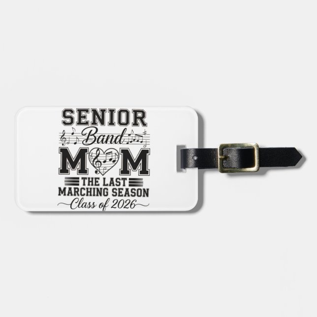 Senior Band Mama Class of 2026 Design 🎶 ❤️ Gepäckanhänger (Vorderseite horizontal)