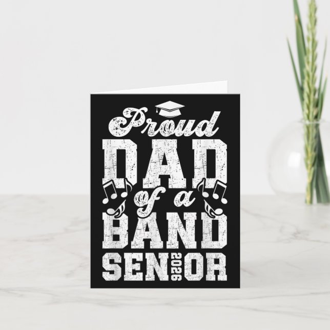 Senior Band Vater 2026 Senior Marching Band Da Karte (Vorderseite)