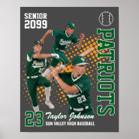 Senior Baseballspieler benutzerdefinierte Fotocoll