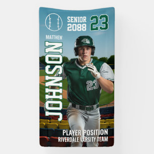 Senior Baseballspieler Schulmannschaft Sportfoto Banner