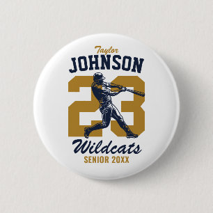 Senior-Baseballteam High School Sports Spieler Button