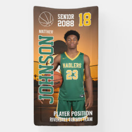 Senior Basketball Custom Template Photo Sports Banner