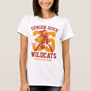Senior Basketball Mädchen Spieler Custom Sports Te T-Shirt