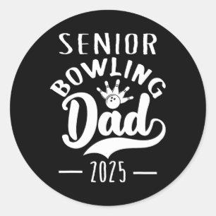 Senior Bowling Vater 2025 Senior Vater Cl von 2025 Runder Aufkleber