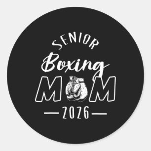 Senior Boxing Mama 2026 Senior Mama CL of 2026 Runder Aufkleber