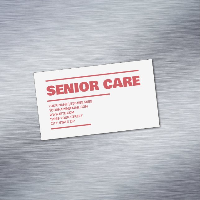 Senior Care Magnetische Visitenkarte (Beispiel)