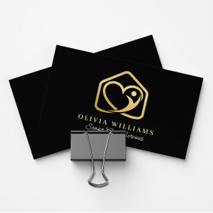 Senior Care Services Betreuung Black & Gold Visitenkarte