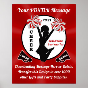 Senior Cheer Posters, Cheer Team Posters Poster