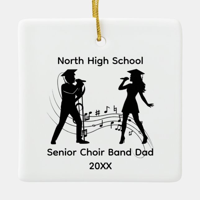 Senior-Chor-Band-Daddy Noten  Keramikornament (Vorderseite)