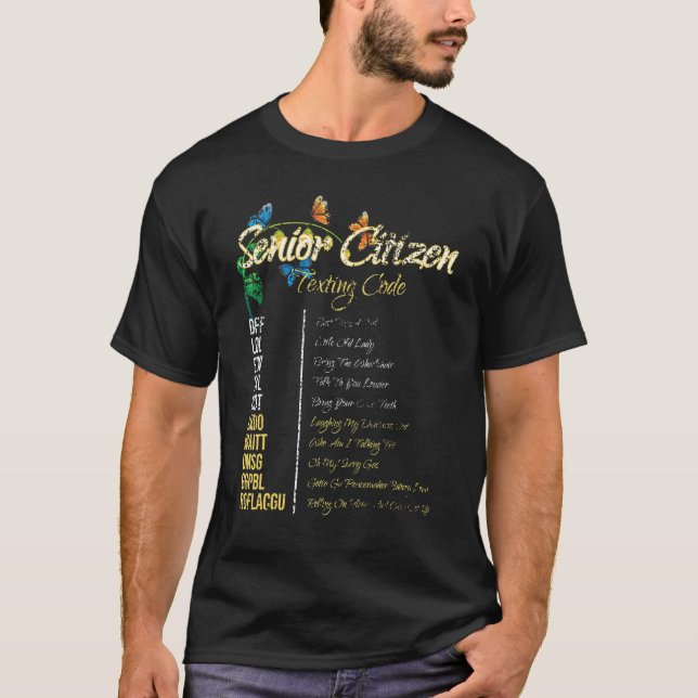 Senior Citizen Sims Code Grandpa Butterfly Nat T-Shirt (Vorderseite)