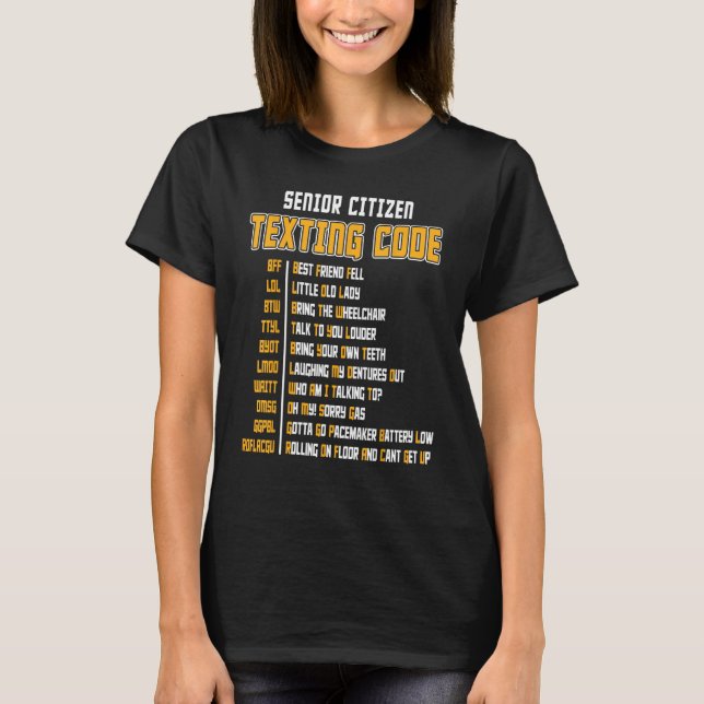 Senior Citizen Sims Code Opa Birthday Par T-Shirt (Vorderseite)