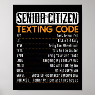 Senior Citizen Simst Code für einen Großvater oder Poster