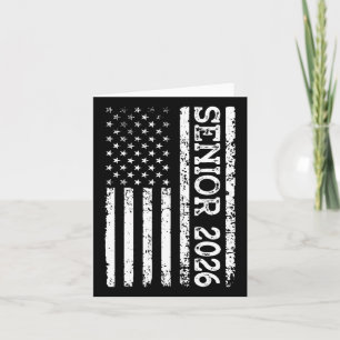 Senior CL of 2026 Patriotic American USA Flag Grad Karte