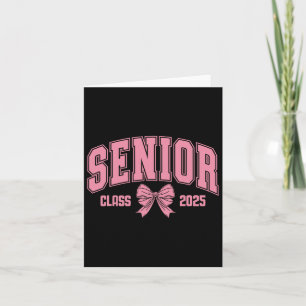 Senior CL von 2025 Coquette rosa Bow zurück zur Sc Karte