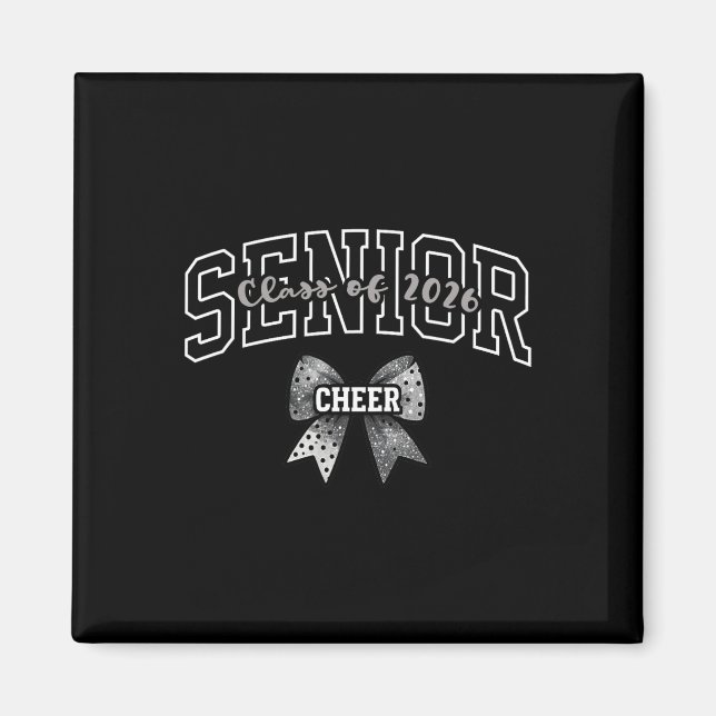 Senior Cl von 2026 Cheerleading Coquette Bow Absch Magnet (Vorne)