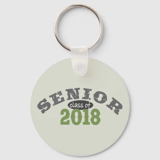 Senior Class of 2018 Green Schlüsselanhänger (Vorderseite)