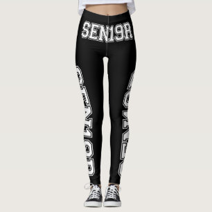Senior Class of 2019 Graduate Funny SEN19R Text Leggings