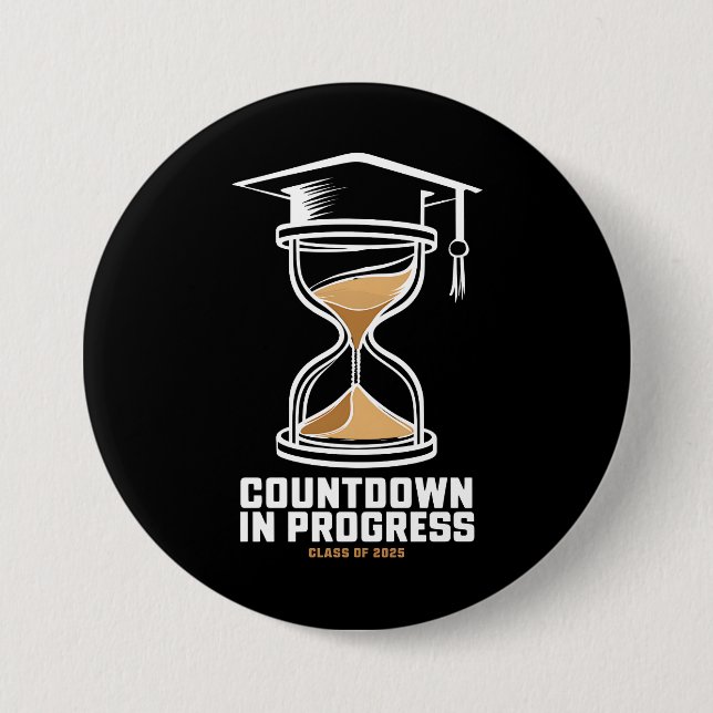 Senior Class of 2025 Countdown to Abschluss Gift Button (Vorderseite)