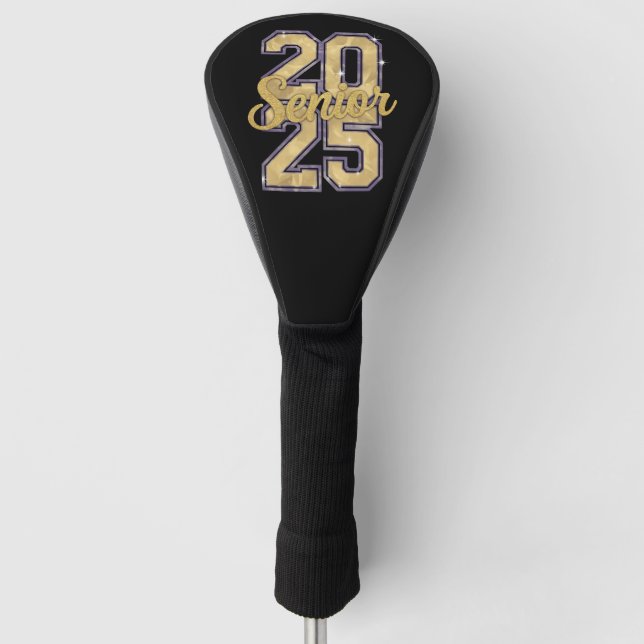 Senior Class of 2025 Gold Abschluss Graduate Golf Headcover (Vorderseite)