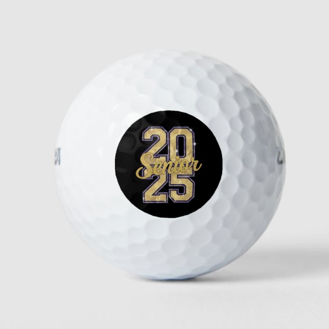 Senior Class of 2025 Gold Abschluss Graduate Golfball (Vorderseite)