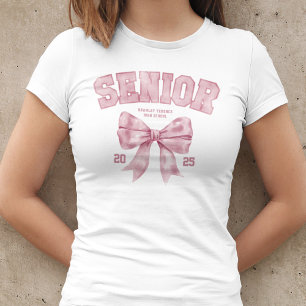 Senior Class of 2025 Pink Bow Abschluss Year T-Shirt