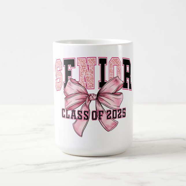 Senior Class of 2025 Pink Bow Kaffeetasse (Mittel)
