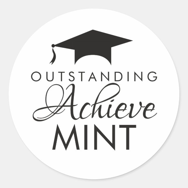 Senior Class of 2026 Graduation Party Mint  Runder Aufkleber (Vorderseite)