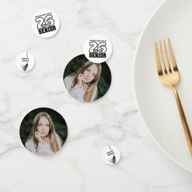 Senior Class of 2026 Graduation Tassel Photo Konfetti (Gruppe)